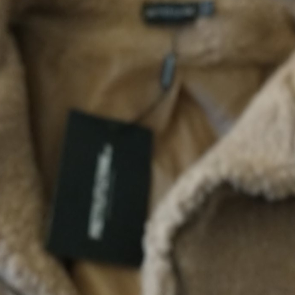 Camel oversized borg front pocket coat
